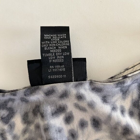 Lane Bryant V Neck Faux Wrap Leopard Midi Dress Stretch Ruffles Cinched Sz 14 16 - Picture 8 of 8